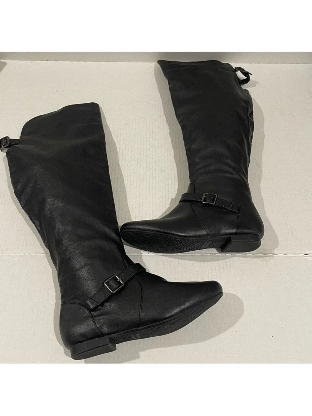 Women’s Journee Collection Black Over-the-Knee Boots Faux Leather Size 7.5 US!